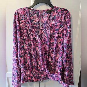 BOLD elements Pink Floral Blouse Sz 2X
